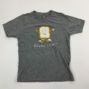 Next Level Apparel T Shirt Kids Small Crew Neck Short Sleeve Gray